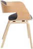 2er Set Stühle LONDON Stoff - 73x49x46cm, Natur/Hellgrau Stoff Holz Gestell Konferenzstuhl Wartezimmerstuhl Bild 4