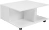 Design Couchtisch 70x70 cm mit 2 Schubladen Weiß Bild 2