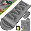 KESSER Deckenschlafsack Camping Schlafsack Outdoor 175x83cm 4 Jahreszeiten (Campingschlafsack inklusive Campinglampe & Seitentasche), für Erwachsene & Kinder Leicht Tragbar Warm & Wasserabweisend Bild 4