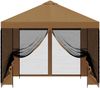 vidaXL Garten Pavillon mit Seitenwänden 3 x 3 m Beige 900361 Bild 5