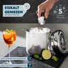 Eiswürfelbehälter mit Zange, Edelstahl-Eiskübel mit Deckel 1,5l, rund Bild 2