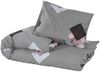 vidaXL Bettwäsche-Set, Baumwolle grau / rosa, 225x220 cm Bild 3