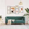 vidaXL Chesterfield-Sofa mit Nackenrollen 2-Sitzer Dunkelgrün Samt 372685 Bild 3