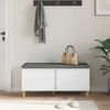 vidaXL Flurbank mit Kissen mit Speicher mit Tür Weiß 100 x 38 x 46 cm 891536 Bild 4