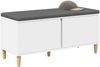vidaXL Flurbank mit Kissen mit Speicher mit Tür Weiß 100 x 38 x 46 cm 891536 Bild 3