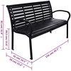 vidaXL Gartenbank Schwarz 116 cm Stahl und WPC 319578 Bild 5