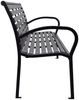 vidaXL Gartenbank Schwarz 116 cm Stahl und WPC 319578 Bild 3
