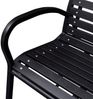 vidaXL Gartenbank Schwarz 116 cm Stahl und WPC 319578 Bild 4
