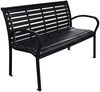 vidaXL Gartenbank Schwarz 116 cm Stahl und WPC 319578 Bild 1