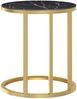 vidaXL Beistelltisch Golden und Schwarze Marmor-Optik 45 cm Hartglas 331663 Bild 4
