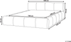 Bett mit Lattenrost Stoff ORVILLE 160 x 200 cm Cremeweiß Bild 2