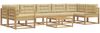 vidaXL Outdoor-Sofagarnitur mit Kissen 6 pcs Weiß und Beige 3386187 Bild 2