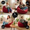 Lumaland Comfort Line Sitzsack Indoor, EPS Perlen Füllung, M, Rot, 70 x 80 x 50 cm, 120 l Bild 5