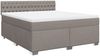 vidaXL Boxspringbett mit Matratze Taupe 180x200 cm Stoff 3288278 Bild 3