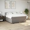 vidaXL Boxspringbett mit Matratze Taupe 180x200 cm Stoff 3288278 Bild 4