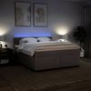 vidaXL Boxspringbett mit Matratze Taupe 180x200 cm Stoff 3288278 Bild 5