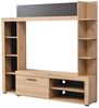 Vente-unique - TV-Wand mit Stauraum - Eichefarben & Anthrazit - BALTIMORE Bild 5