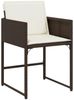 vidaXL 5-tlg. Garten-Essgruppe mit Kissen Braun Poly Rattan 3278024 Bild 3