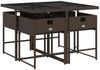 vidaXL 5-tlg. Garten-Essgruppe mit Kissen Braun Poly Rattan 3278024 Bild 5
