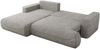 Ecksofa OVO mit schlaffunktion und bettkasten, Wellenfeder, lose Kissen, L-form 271x195 cm - Hellgrau Struktur - linke Seite Bild 5