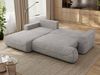 Ecksofa OVO mit schlaffunktion und bettkasten, Wellenfeder, lose Kissen, L-form 271x195 cm - Hellgrau Struktur - linke Seite Bild 3