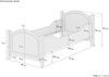 Massivholzbett extra hoch Rollrost 90x200 Senioren-Holzbett Einzelbett Gästebett 60.40-09 W Bild 3