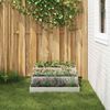 vidaXL Garten-Pflanzgefäß Silber 90 x 90 x 35 cm Edelstahl 865838 Bild 4