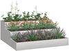 vidaXL Garten-Pflanzgefäß Silber 90 x 90 x 35 cm Edelstahl 865838 Bild 3
