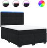 vidaXL Boxspringbett mit Matratze Schwarz 140x190 cm Samt 3293208 Bild 2
