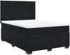 vidaXL Boxspringbett mit Matratze Schwarz 140x190 cm Samt 3293208 Bild 3