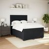 vidaXL Boxspringbett mit Matratze Schwarz 140x190 cm Samt 3293208 Bild 4