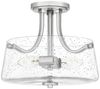 Quoizel QZ-HOLLISTER-SF-PN Deckenleuchte Hollister E27 60W Stahl, Glas; Nickel poliert B:31. 3cm Ø31. 3cm dimmbar Bild 2
