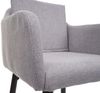 2er-Set Barhocker HWC-H93, Barstuhl Tresenhocker, Fußablage Metall ~ Stoff/Textil hellgrau Bild 5
