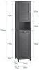 SoBuy BZR124-DG Badezimmer-Hochschrank, MDF, Lackiert, Dunkelgrau, 40 x 170 x 37 cm Bild 3