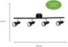 Primaster Deckenstrahler 4er LED Spot New York GU10 8 x 62 x 14 cm schwarz Bild 2