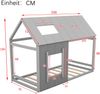 90 x 200 Kinderbett, Kinderbett in Hausform, Einzelhaus-Flachbett mit Dach und Fenster, Dunkelgrau + Hellgrau ETA:12/8 Bild 3