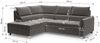 Ecksofa Schlafsofa Sofa MARNO in Stoff Chill Me Anthrazit Ottomane Rechts Bild 5