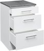 EDDY Moderner Schubladenschrank Küche in Weiß matt, Metallic Grau - Geräumiger Küchenunterschrank mit viel Stauraum - 60 x 90 x 60 cm (B/H/T) Bild 2