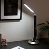 LED Tischleuchte, ALU, Silber, Touchdimmer, Uhr, H 75 cm Bild 5
