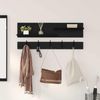 vidaXL Wandmontierter nachttisch Schwarz Eichen-Optik 90 x 15 x 36 cm 874420 Bild 4