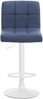 CLP 2er Set Barhocker Calma Stoff drehbar und höhenverstellbar,blau Metall matt weiss Bild 4