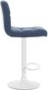 CLP 2er Set Barhocker Calma Stoff drehbar und höhenverstellbar,blau Metall matt weiss Bild 5