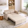 Schlafsofa Beige aus Stoff mit Holzgestell, 3-in-1 mit Schlaffunktion, Ruheliege und USB-Anschluss,73 x 195 x 134 cm Bild 2