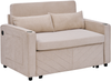 Schlafsofa Beige aus Stoff mit Holzgestell, 3-in-1 mit Schlaffunktion, Ruheliege und USB-Anschluss,73 x 195 x 134 cm Bild 4