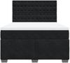 vidaXL Boxspringbett mit Matratze Schwarz 140x190 cm Samt 3290920 Bild 4