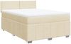 vidaXL Boxspringbett mit Matratze Creme 140x200 cm Stoff 3289389 Bild 3