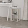 Calicosy Nachttisch mit 2 Regalböden, Travertin-Dekor H55 cm - LONIE - Beige Bild 2