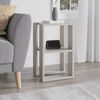 Calicosy Nachttisch mit 2 Regalböden, Travertin-Dekor H55 cm - LONIE - Beige Bild 5