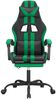 vidaXL Gaming-Stuhl mit Fußstütze Schwarz und Grün Kunstleder [3143833] Bild 3