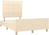 Einzelbettgestell Design für Erwachsene ohne Matratze Creme 120x190 cm Stoff d4273e Bild 3